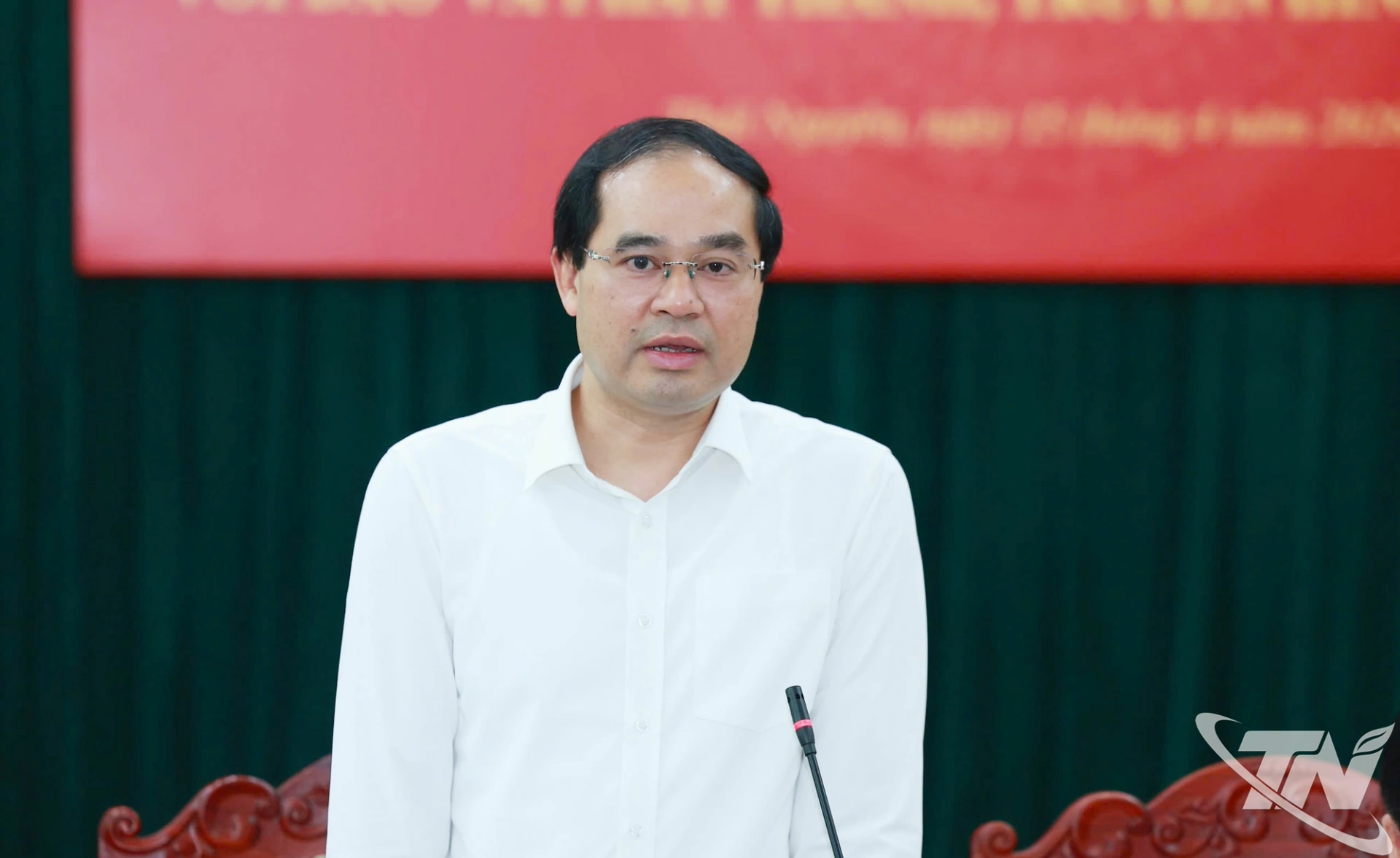 Đồng chí Bí thư Tỉnh ủy Trịnh Xuân Trường chủ trì buổi làm việc.