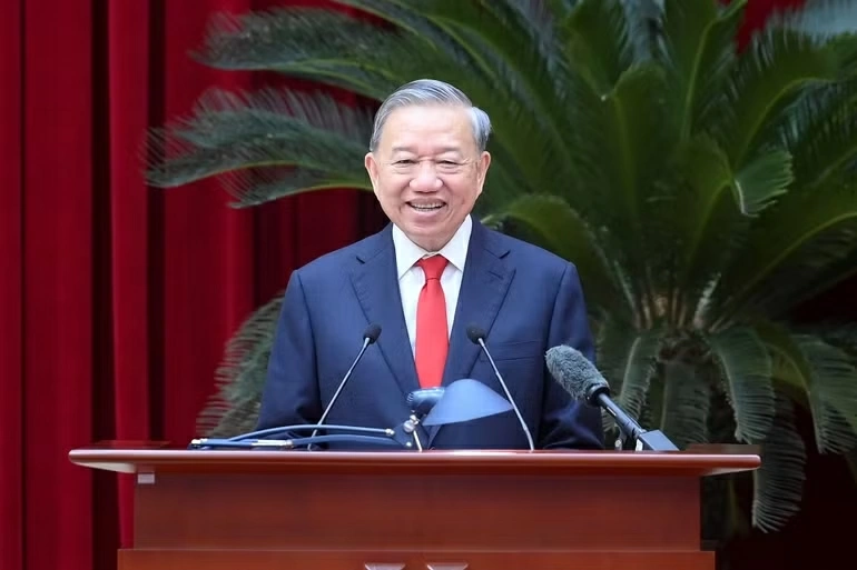 Tổng Bí thư, Chủ tịch nước Tô Lâm phát biểu tại hội nghị. (Ảnh: ĐĂNG KHOA)