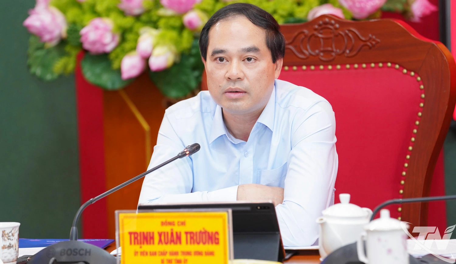 Đồng chí Bí thư Tỉnh ủy Trịnh Xuân Trường phát biểu kết luận Phiên họp.