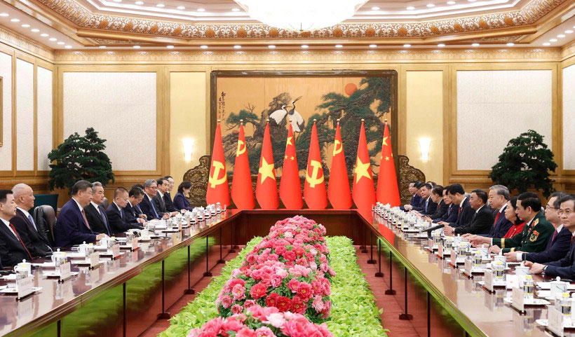 Tổng Bí thư, Chủ tịch nước Tô Lâm hội đàm với Tổng Bí thư, Chủ tịch nước Trung Quốc Tập Cận Bình.