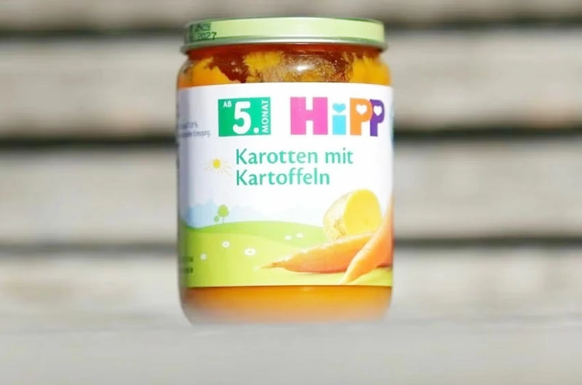 Thuốc diệt chuột được phát hiện trong một mẫu thử của sản phẩm hũ ăn dặm vị cà rốt và khoai tây loại 190gram. (Ảnh: Tobias Steinmaurer/APA/dpa)