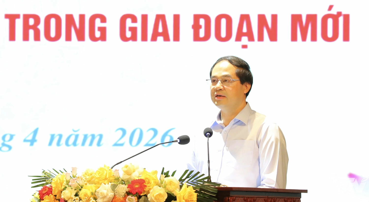 Đồng chí Trịnh Xuân Trường, Ủy viên Ban Chấp hành Trung ương Đảng, Bí thư Tỉnh ủy Thái Nguyên phát biểu tại Hội nghị.