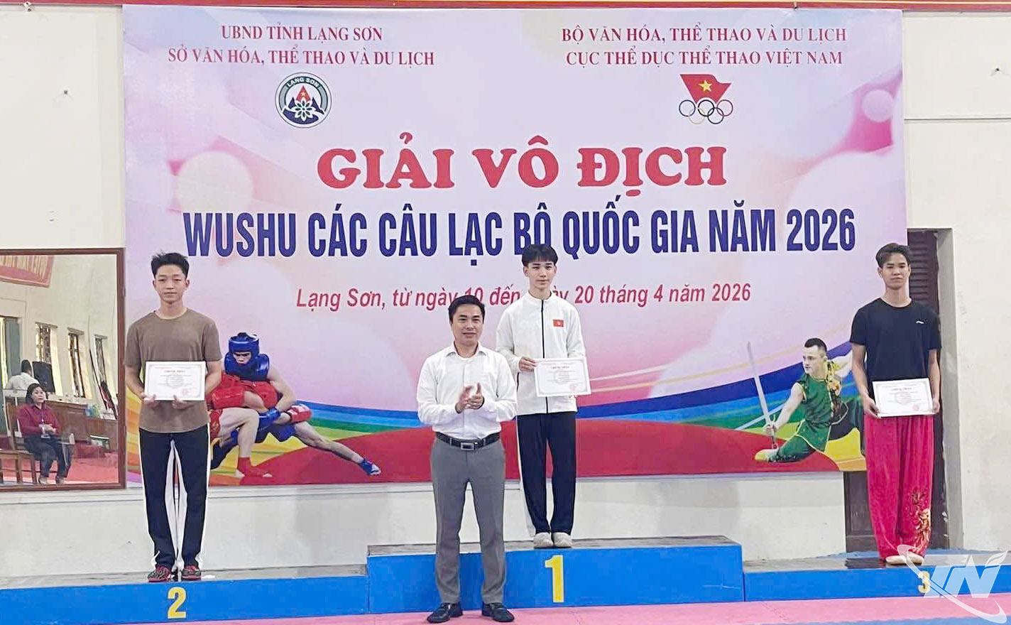Vận động viên Đỗ Việt Vương đoạt Huy chương Bạc nội dung côn nam.