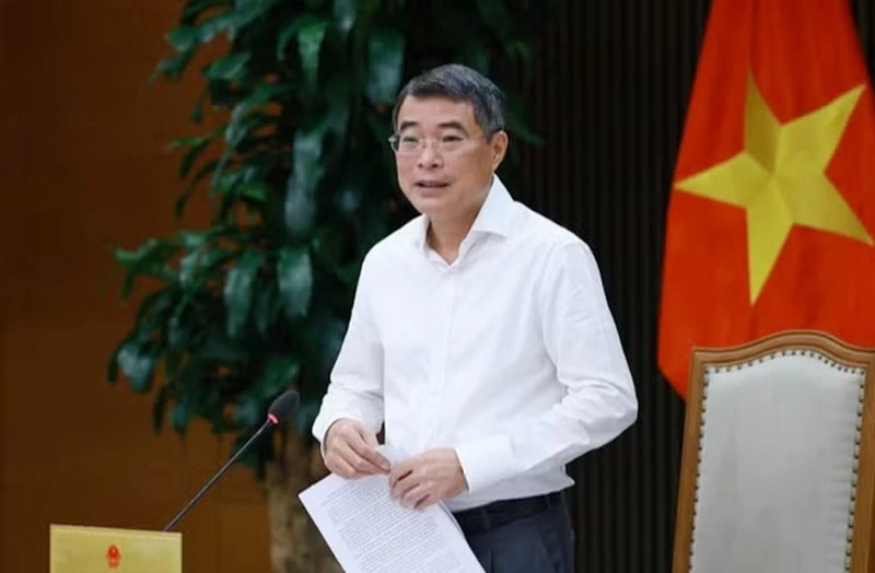 Thủ tướng Chính phủ Lê Minh Hưng phát biểu ý kiến tại cuộc làm việc. (Ảnh: VGP/Nhật Bắc)