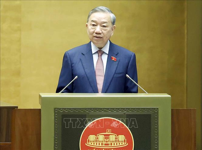 Tổng Bí thư Tô Lâm phát biểu tại phiên khai mạc Kỳ họp thứ Nhất, Quốc hội khóa XVI. Ảnh: Thống Nhất/TTXVN