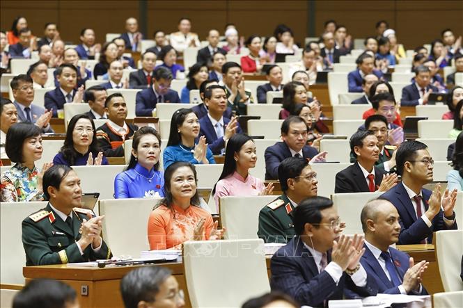 Đại biểu Quốc hội dự khai mạc Kỳ họp thứ Nhất, Quốc hội khóa XVI. Ảnh: Doãn Tấn/TTXVN