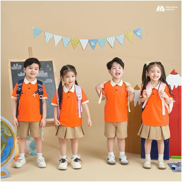 Đồng phục được thiết kế sáng tạo, đem lại nên bản sắc riêng cho các trường mầm non.