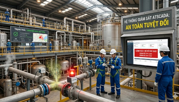 ATSCADA cung cấp giải pháp cảnh báo rò rỉ khí gas toàn diện.