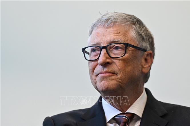 Tỷ phú Bill Gates phát biểu tại một sự kiện ở London, Anh. Ảnh: AFP/TTXVN