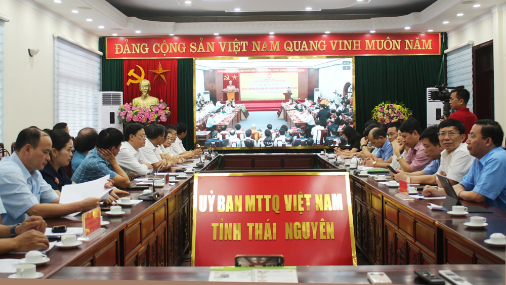 Các đại biểu dự Lễ phát động tại điểm cầu tỉnh Thái Nguyên.