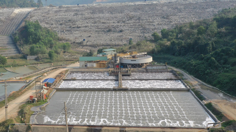 Trạm xử lý nước thải tập trung tại mỏ đa kim Núi Pháo. Ảnh: T.L