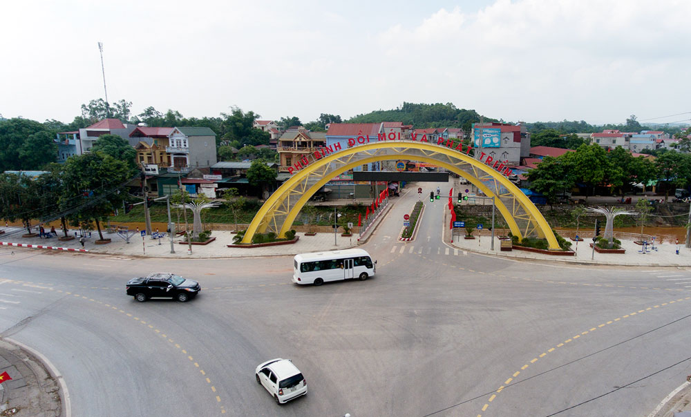 Qua rà soát, đánh giá, đến nay huyện Phú Bình cơ bản đạt 3/5 tiêu chí đô thị loại IV. Ảnh: T.L