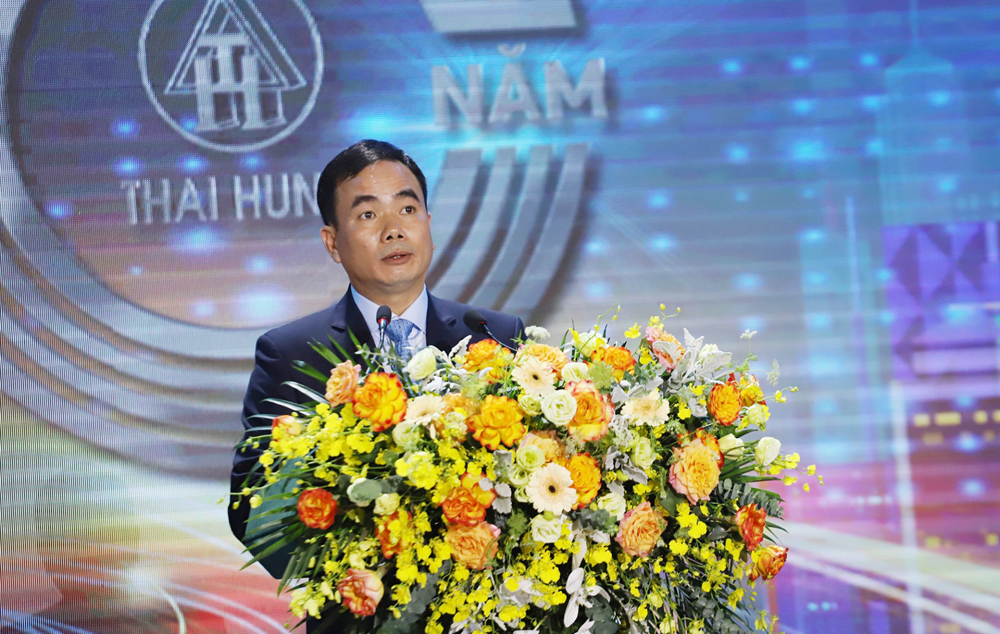 Ông Nguyễn Văn Tuấn, Chủ tịch Hội đồng quản trị Công ty CP Thương mại Thái Hưng, phát biểu tại chương trình kỷ niệm.