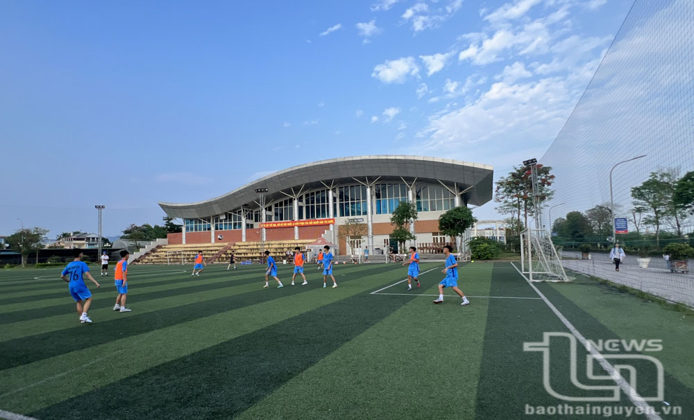 타이응우옌 전문 고등학교의 축구장은 2024년 제 10회 전국 푸동 건강대회 2구역에 참여선수들이 경기할 장소이다.