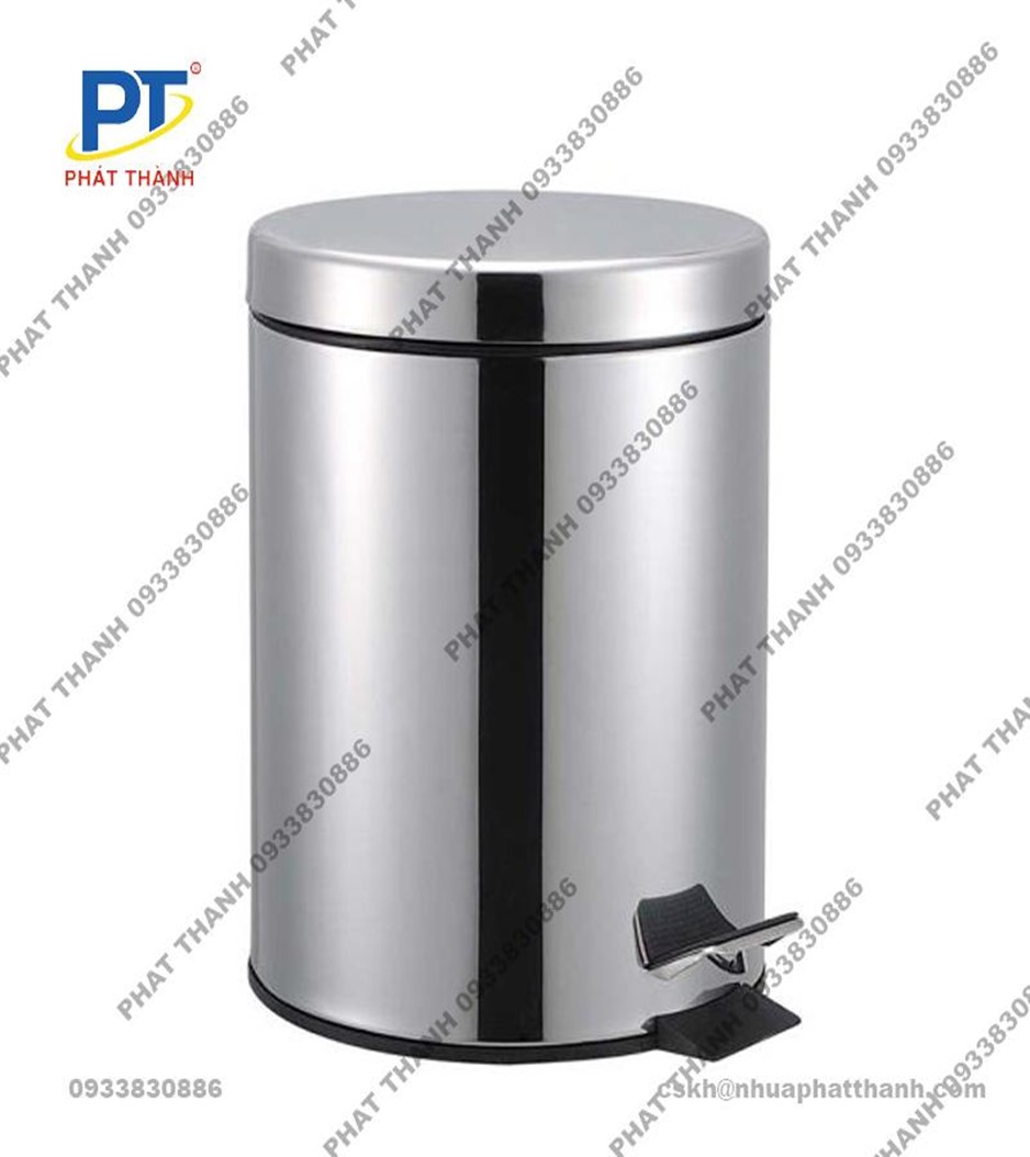 Thùng rác inox hình trụ tròn