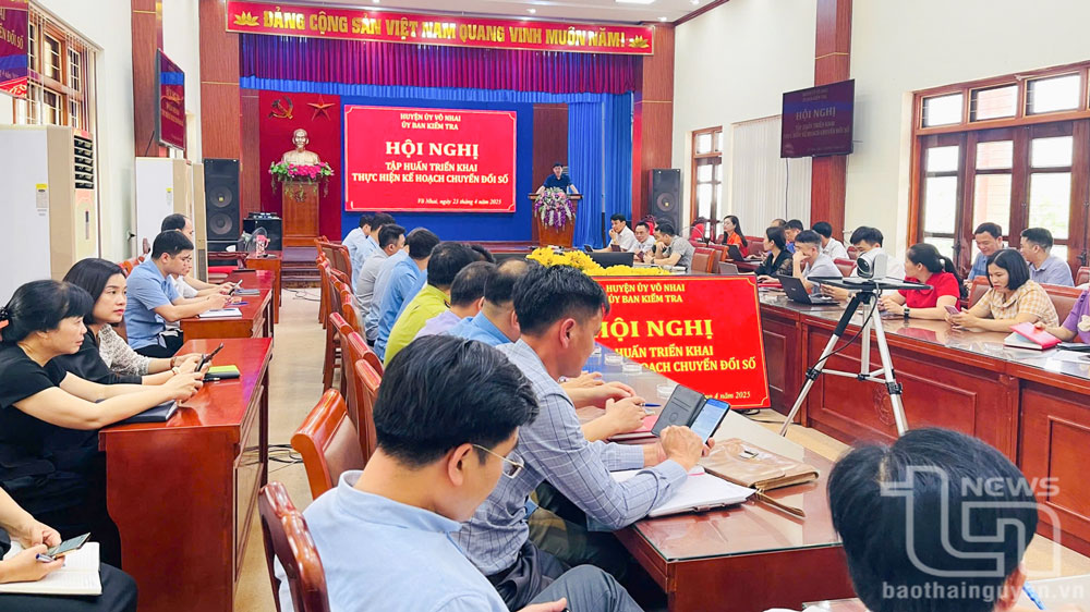 Ủy ban Kiểm tra Huyện ủy Võ Nhai triển khai chuyển đổi số.