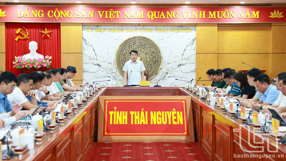 đồng chí Nguyễn Thanh Bình, Ủy viên Ban Thường vụ Tỉnh ủy, Phó Chủ tịch Thường trực UBND tỉnh, Phó Trưởng ban Thường trực Ban Chỉ huy Phòng, chống thiên tai và tìm kiếm cứu nạn tỉnh tại Hội nghị