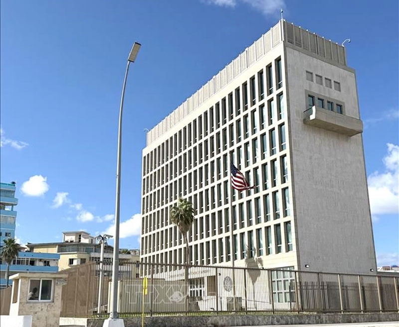 Đại sứ quán Mỹ tại thủ đô La Habana, Cuba. Ảnh: TTXVN