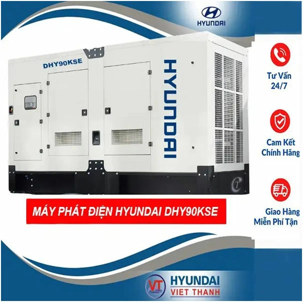 Dòng máy phát điện 3 pha Hyundai được trang bị lớp cách âm giúp giảm đáng kể tiếng ồn khi vận hành.