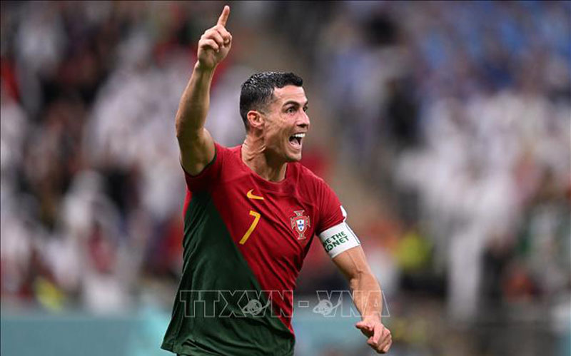 Ronaldo là đầu tàu của Bồ Đào Nha tại EURO 2024. Ảnh: AFP/TTXVN