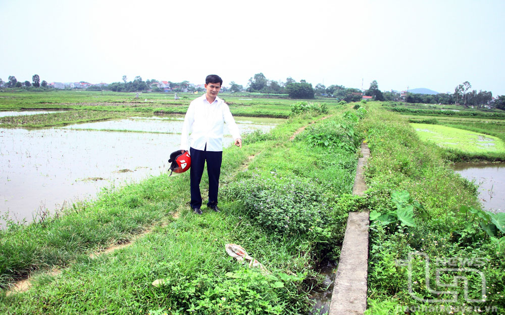 Nhiều đoạn trên tuyến kênh mương Cầu Cong bị hư hỏng.