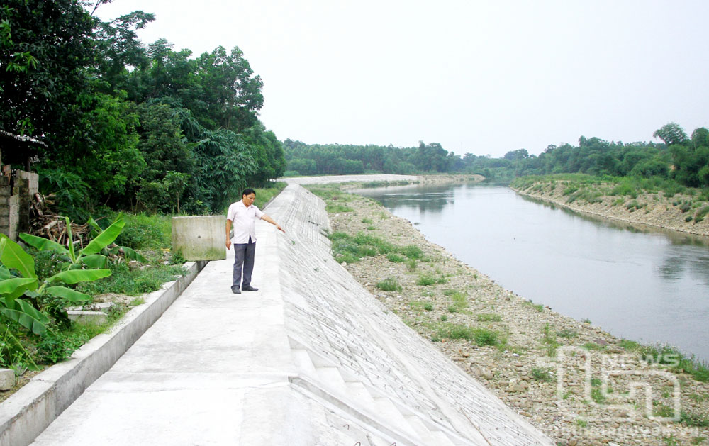 Công trình kè soi Vạt ở phường Châu Sơn (TP. Sông Công) được đầu tư xây dựng góp phần ngăn chặn tình trạng sạt lở đất nông nghiệp và các công trình xây dựng của nhân dân ven bờ sông Công.