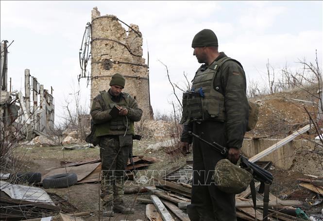 Binh sĩ Ukraine tại khu vực Donetsk ở miền đông Ukraine ngày 30/3/2019. Ảnh tư liệu, minh họa: AFP/ TTXVN