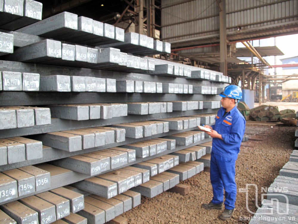 Sản phẩm phôi thép của Công ty CP Luyện kim đen Thái Nguyên.
