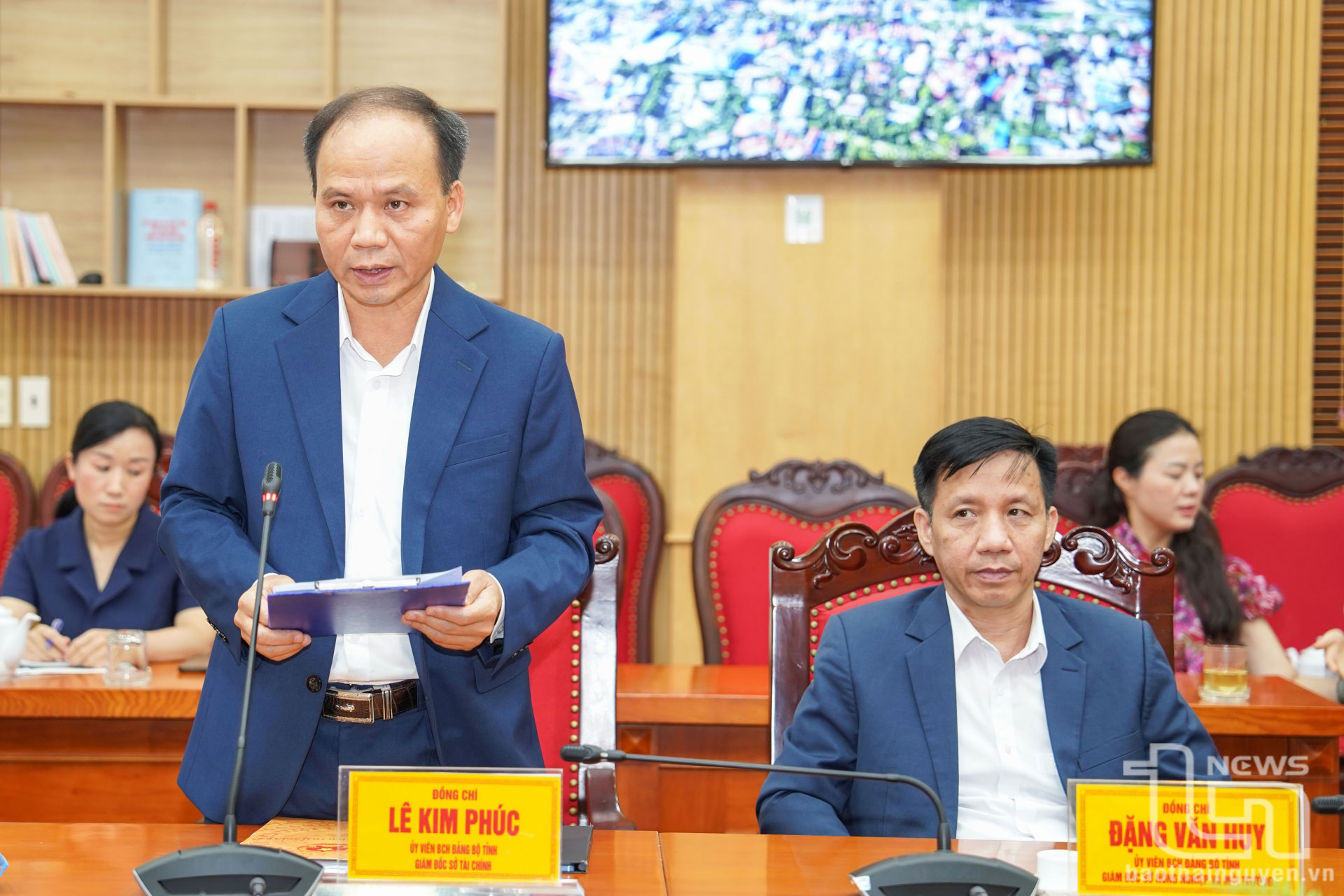 Lãnh đạo Sở Tài chính Thái Nguyên phát biểu tại buổi Lễ.