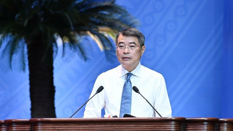 Thủ tướng Lê Minh Hưng phát biểu.