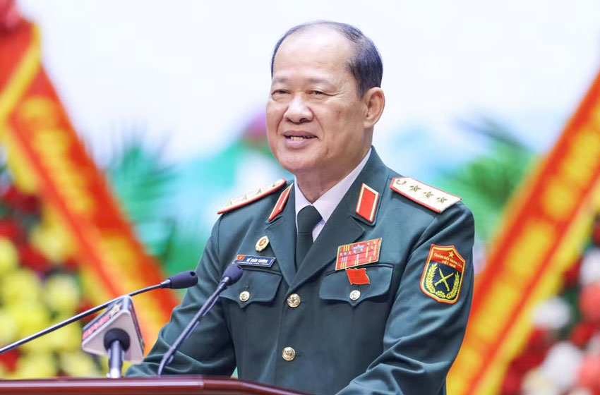 Thượng tướng Bế Xuân Trường, Phó Chủ tịch Ủy ban Trung ương Mặt trận Tổ quốc Việt Nam, Chủ tịch Hội Cựu chiến binh Việt Nam, phát biểu tại Đại hội.