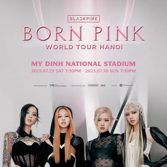 Poster quảng bá chương trình biểu diễn của nhóm Blackpink