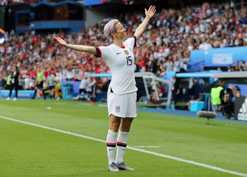Megan Rapinoe trong màu áo Mỹ. (Nguồn: Getty Images)