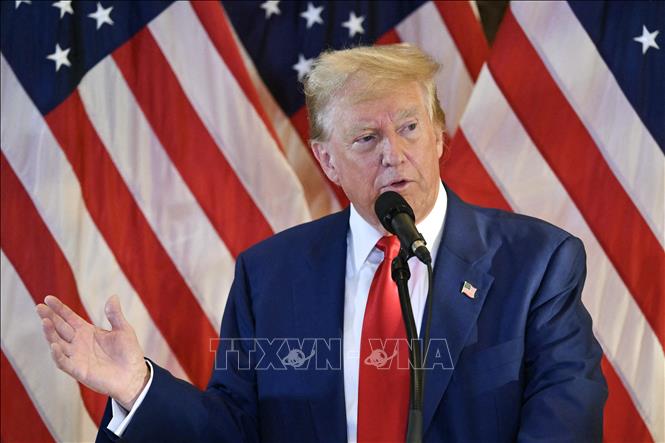 Cựu Tổng thống Mỹ Donald Trump trong cuộc họp báo ở New York ngày 31/5/2024. Ảnh minh họa: AFP/TTXVN