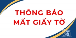 Thông báo rơi giấy tờ