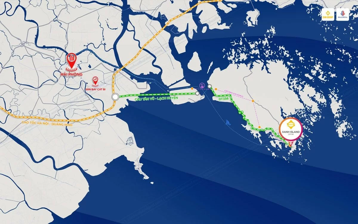 Vị trí dự án Sun Group Cát Bà.