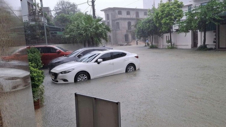 Nhiều khu vực tại Thanh Hóa ngập do mưa lớn.