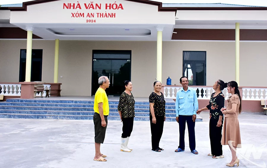 Khu nhà văn hóa xóm An Thành, xã Kha Sơn, mới được hoàn thành, đưa vào sử dụng với tổng diện tích 1.850m2, trị giá gần 1,5 tỷ đồng. Ảnh: T.L