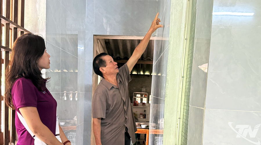 Ông Nguyễn Văn Thực là bệnh binh được hỗ trợ 30 triệu đồng để sửa chữa nhà.