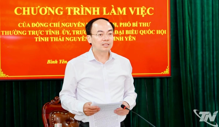 Đồng chí Phó Bí thư Thường trực Tỉnh ủy Nguyễn Đăng Bình làm việc với xã Bình Yên