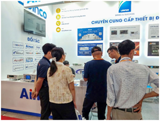 Lidinco tư vẫn cho khách hàng các dòng nguồn AC đến từ Ainuo tại VIMF Bình Dương 2026