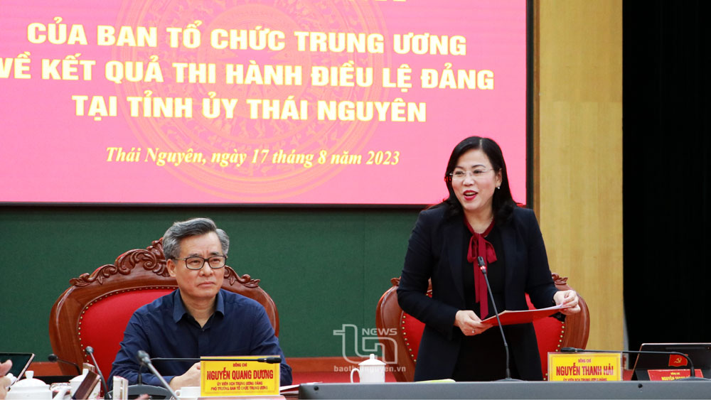 Đồng chí Bí thư Tỉnh ủy Nguyễn Thanh Hải phát biểu tại buổi khảo sát.