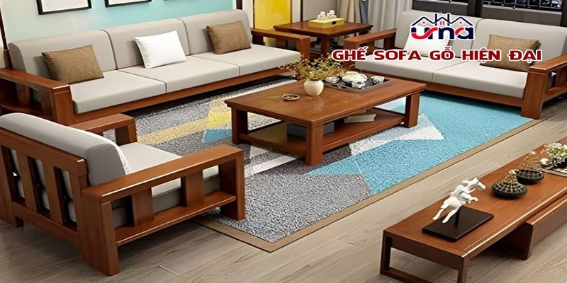 Ghế sofa gỗ sử dụng gỗ cao cấp, an toàn sức khỏe 