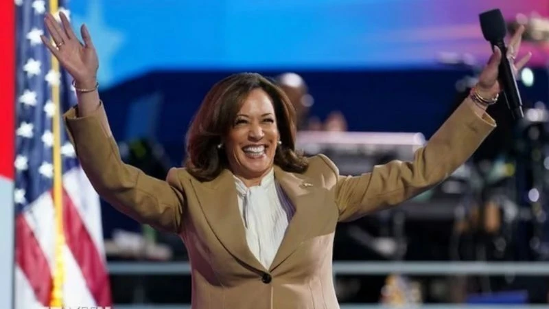 Phó Tổng thống Mỹ Kamala Harris giành được sự ủng hộ lớn tại Đại hội toàn quốc của đảng Dân chủ ở Chicago, Illinois, ngày 19/8/2024. (Ảnh: Reuters/TTXVN)