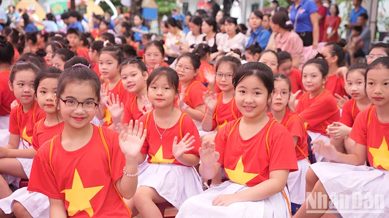 Học sinh Hải Dương tại Ngày hội Thiếu nhi Việt Nam - Học tập tốt, rèn luyện chăm năm 2024. (Ảnh THÀNH TUẤN)