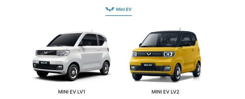 Wuling EV hiện cho ra mắt 2 phiên bản chính là LV1 và LV2