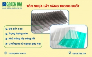 Tôn lấy sáng Green BM: Tạo điểm nhấn cho không gian sống