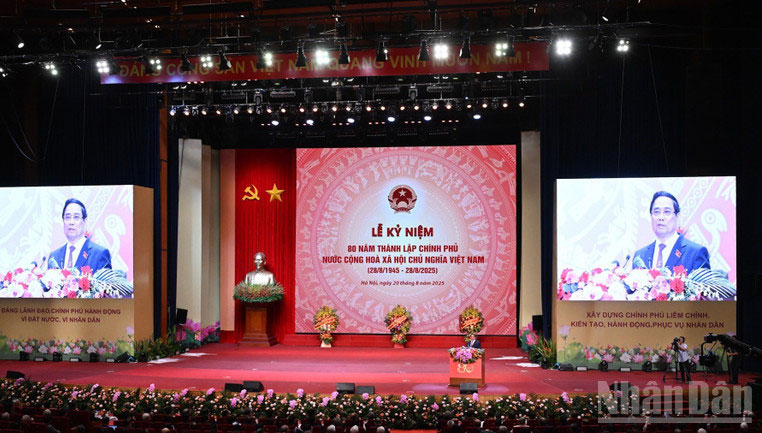 Quang cảnh lễ kỷ niệm. (Ảnh: Trần Hải)