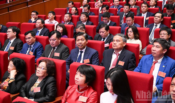 Các đại biểu tham dự Lễ kỷ niệm 80 năm thành lập Chính phủ. (Ảnh: Trần Hải)