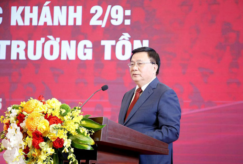 GS.TS Nguyễn Xuân Thắng, Ủy viên Bộ Chính trị, Giám đốc Học viện Chính trị quốc gia Hồ Chí Minh, Chủ tịch Hội đồng Lý luận Trung ương. Ảnh: VGP